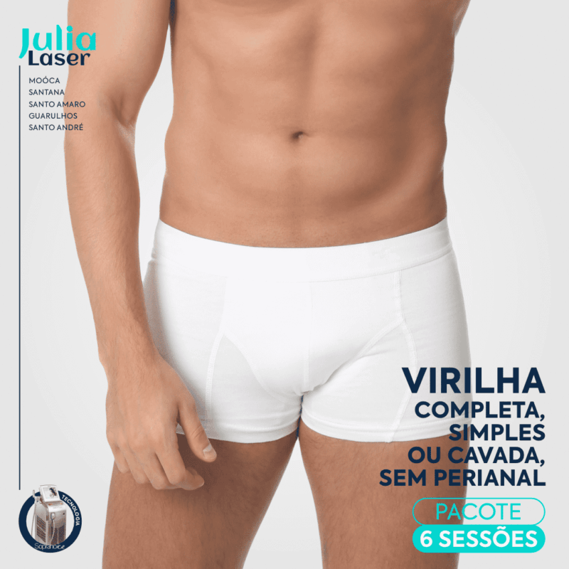 6 SESSÕES VIRILHA COMPLETA, SIMPLES OU CAVADA COM OU SEM PERIANAL