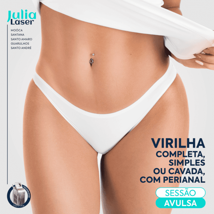 1 SESSÃO AVULSA DEPILAÇÃO VIRILHA COMPLETA, SIMPLES OU CAVADA COM PERIANAL