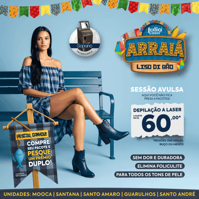 Sessões Avulsas Depilação a partir de R$60,00