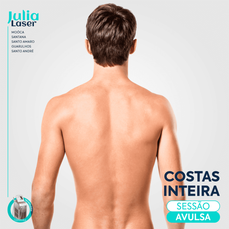 1 SESSÃO AVULSA DEPILAÇÃO COSTAS INTEIRAS