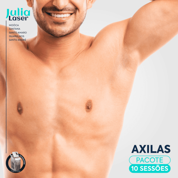 Pacote 10 Sessões Depilação Axilas Masculinas