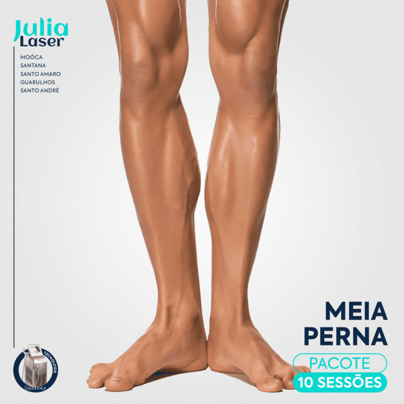Pacote 10 Sessões Depilação Meia Perna Masculina
