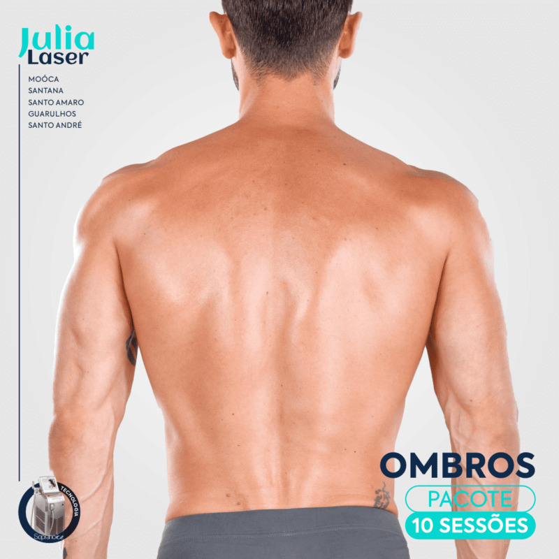 Pacote 10 Sessões Depilação Ombros Masculinos