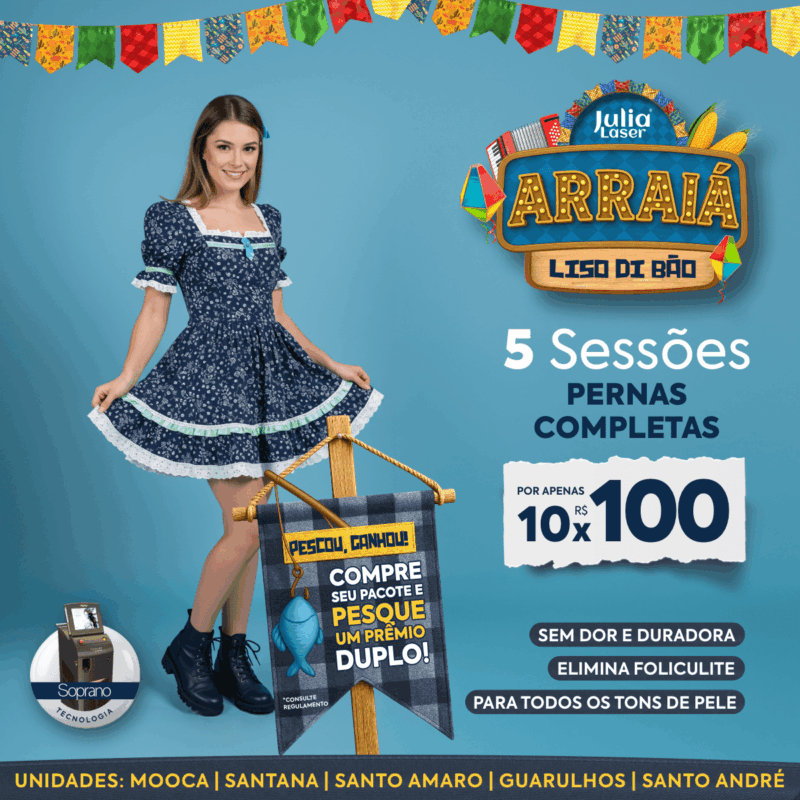 5 Sessões de Pernas Completas por apenas 10x R$ 100,00