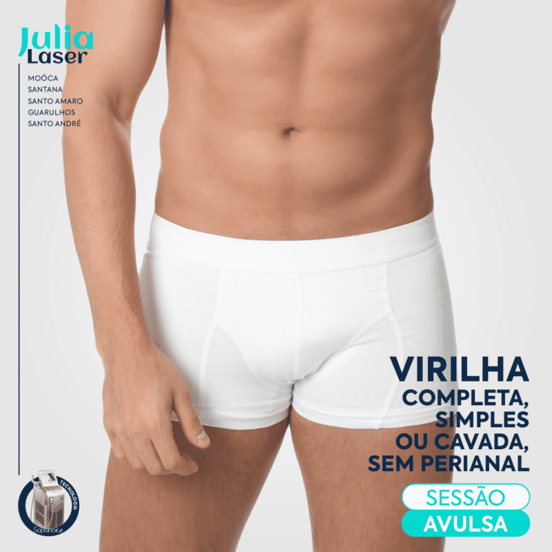 1 SESSÃO AVULSA VIRILHA COMPLETA, SIMPLES OU CAVADA COM OU SEM PERIANAL