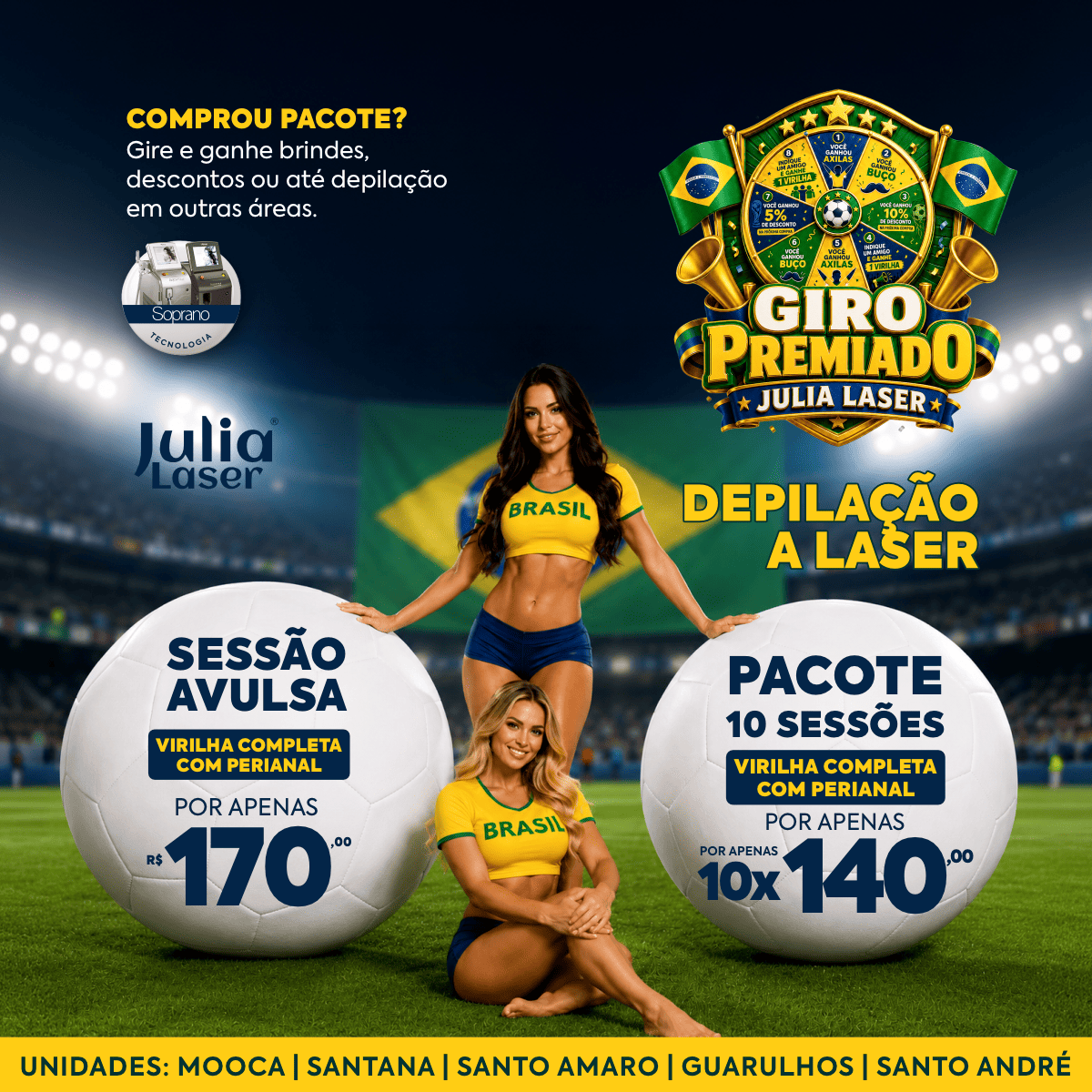 10 SESSÕES VIRILHA FEMININA COMPLETA + 10 PERIANAL APENAS 10X R$140 SEM JUROS