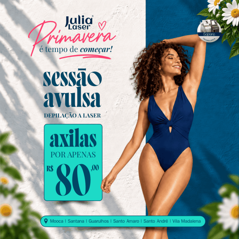 1 SESSÃO DE AXILAS AVULSO POR APENAS R$80