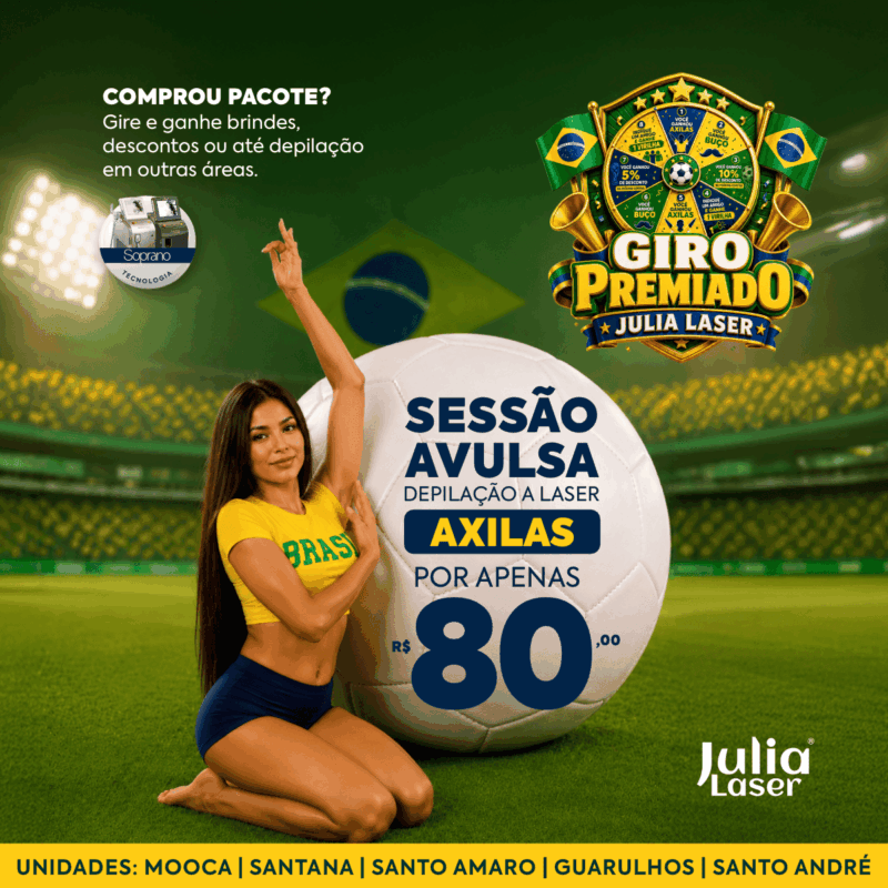 1 SESSÃO DE AXILAS AVULSO POR APENAS R$80