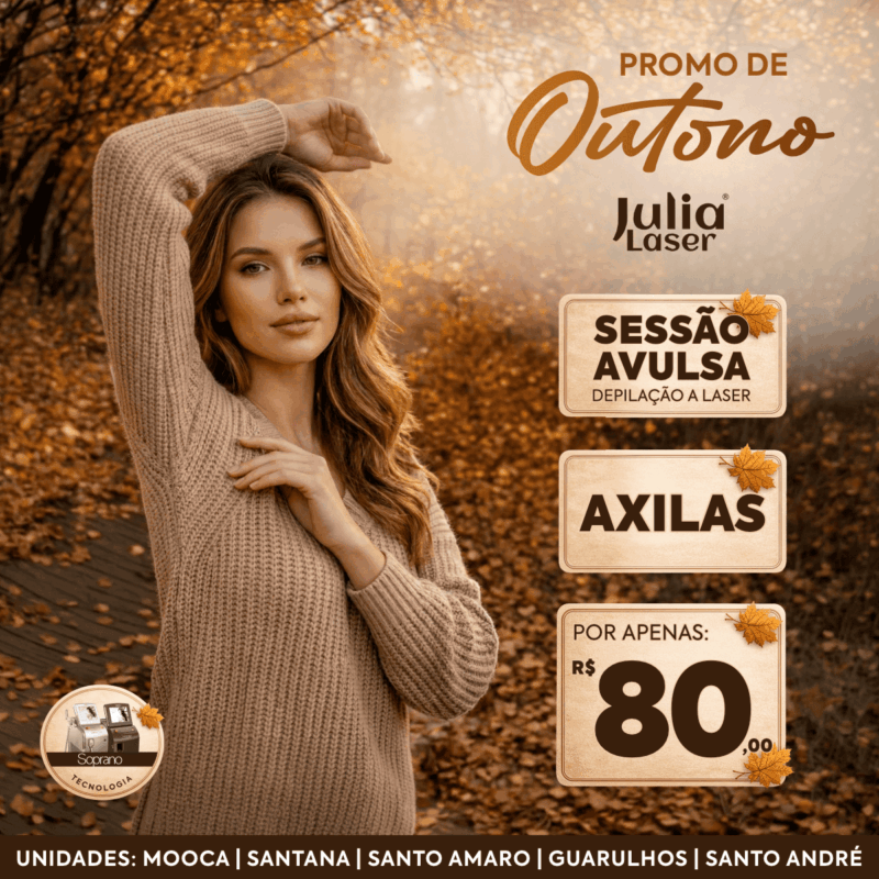 1 SESSÃO DE AXILAS AVULSO POR APENAS R$80