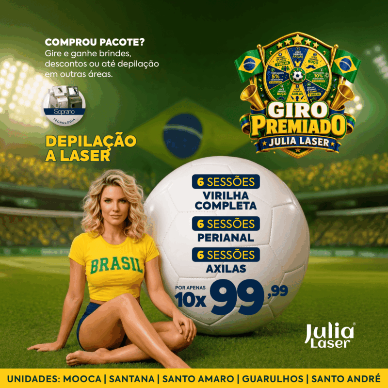 6 SESSÕES VIRILHA FEMININA COMPLETA + 6 PERIANAL + 6 AXILÁS APENAS 10X R$99,99 SEM JUROS