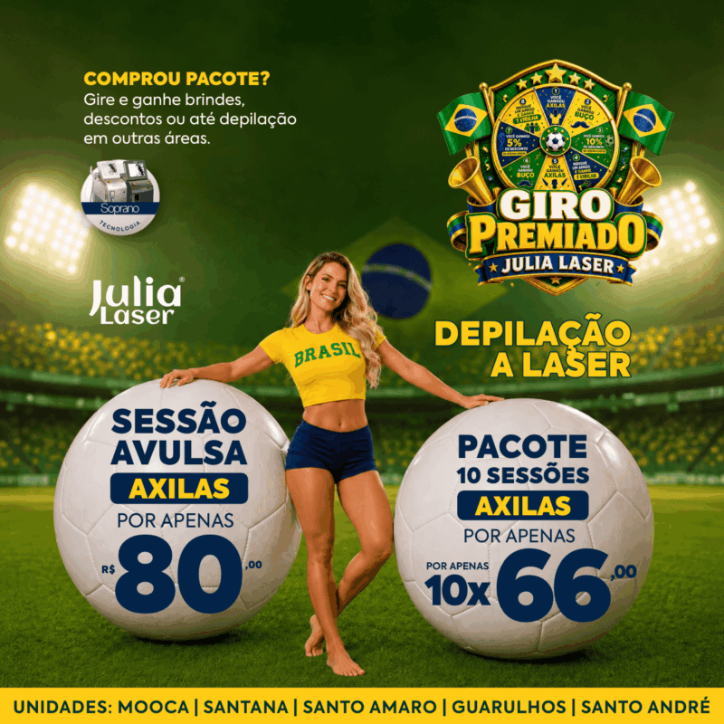 10 SESSÕES DE AXILÁS POR APENAS 10X R$ 66 SEM JUROS
